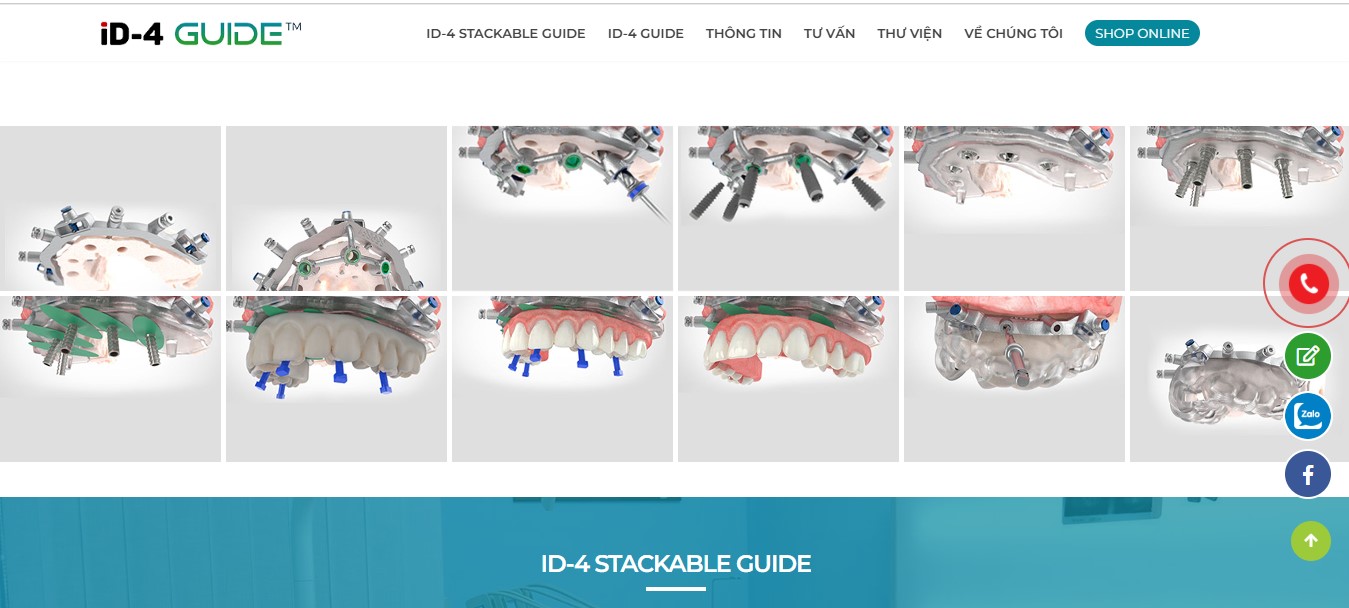 Phần thư viện hình ảnh của Website nha khoa iD-4 Guide