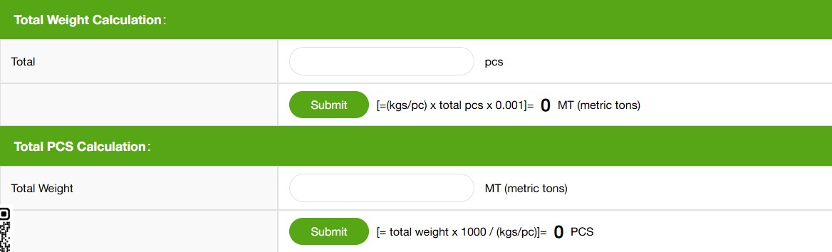 Bảng tính toán tổng trọng lượng của Website INOX DNP (2)
